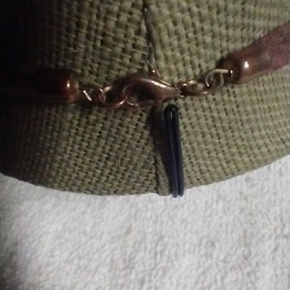 Statement runway huge beaded leather necklace pink brown - Picture 3 of 5